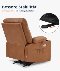 Fauteuil relax électrique avec porte-gobelet