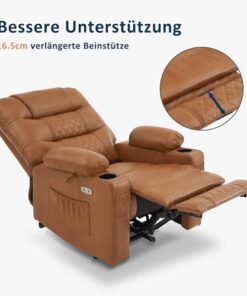 Fauteuil relax électrique avec porte-gobelet