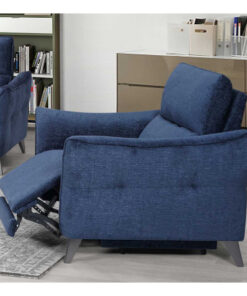 Fauteuil relax électrique bleu nuit Carina