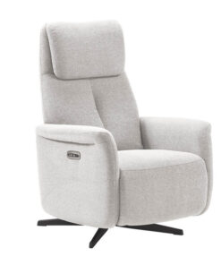 Fauteuil relax électrique gris perle Gandia