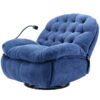 Fauteuil relax électrique rotatif bleu