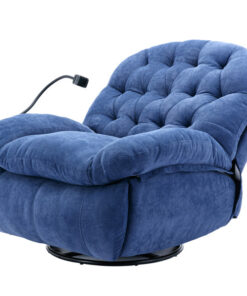 Fauteuil relax électrique rotatif bleu