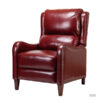 Fauteuil relax en cuir rouge inclinable