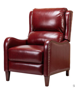 Fauteuil relax en cuir rouge inclinable