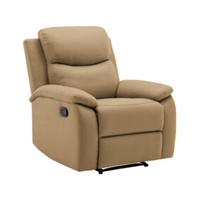 Fauteuil relax en tissu camel Ovar