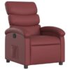 Fauteuil relax manuel - fauteuil inclinable en similicuir rouge bordeaux fvbb38713 meuble professionnel