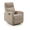 Fauteuil relax manuel tissu waterproof crème