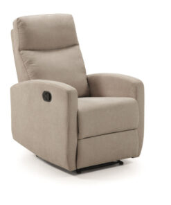 Fauteuil relax manuel tissu waterproof crème