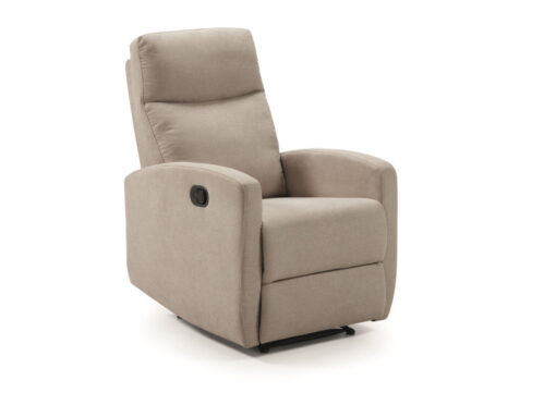 Fauteuil relax manuel tissu waterproof crème