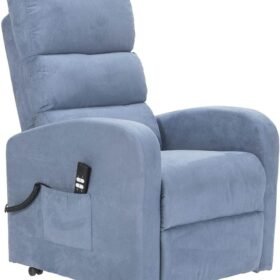 Fauteuil Relax POLTRONE ITALIA Jessica à 2 Moteurs - Dispositif Médical avec Kit de 4 Roues, Siège à Micro-Ressorts Doux, Électrique et Releveur pour Personnes Âgées - Couleur...