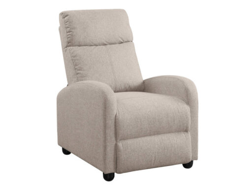 Fauteuil relax pushback Melbourne en tissu gris taupe