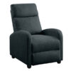 Fauteuil relax pushback tissu gris foncé