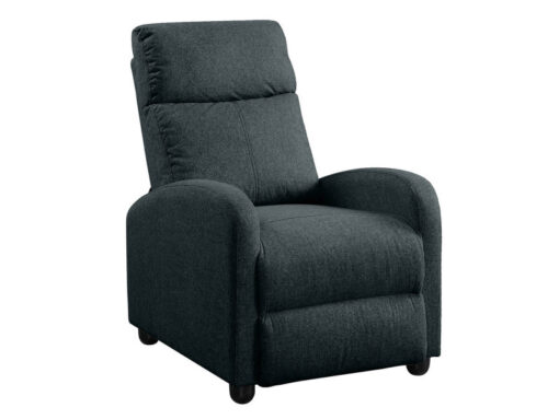 Fauteuil relax pushback tissu gris foncé