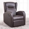 Fauteuil relax simili-cuir marron chocolat