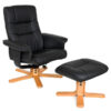 Fauteuil relax Tectake avec repose-pieds et dossier ajustable sur pied en croix