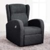 Fauteuil relax tissu gris anthracite 70x77 cm