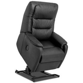 Fauteuil relaxant et releveur électrique en cuir
