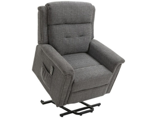 Fauteuil relaxant releveur Andy en tissu gris chiné