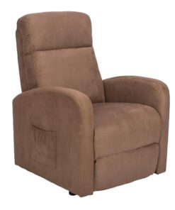 Fauteuil releveur inclinable POLTRONE ITALIA Chanel 2 Moteurs - Dispositif Médical avec 2 Roues et siège à Micro-Ressorts Doux - Fauteuil électrique de Relaxation Marron