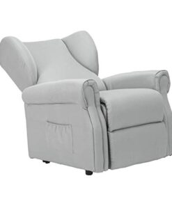 Fauteuil releveur inclinable Sime Diana 2 Moteurs - Dispositif Médical avec 2 Roues, siège à Micro-Ressorts, résistant aux Taches, fauteuil électrique de Relaxation en Gris