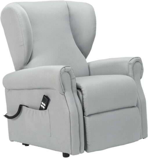 Fauteuil releveur inclinable Sime Diana 2 Moteurs - Dispositif Médical avec 2 Roues, siège à Micro-Ressorts, résistant aux Taches, fauteuil électrique de Relaxation en Gris