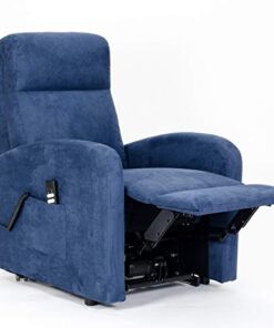 Fauteuil releveur inclinable Sime Roma 2 Moteurs PERSONNALISÉ - Dispositif Médical avec 2 Roues et siège à Micro-Ressorts Doux, Couleur Bleu