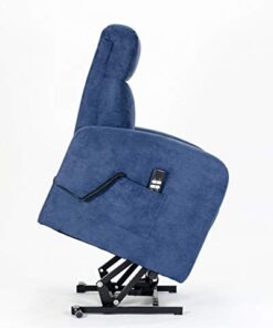 Fauteuil releveur inclinable Sime Roma 2 Moteurs PERSONNALISÉ - Dispositif Médical avec 2 Roues et siège à Micro-Ressorts Doux, Couleur Bleu