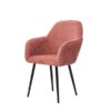 Fauteuil rose en bouclette