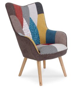 Fauteuil Scandinave Patchwork Klarys - Confortable