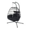 Fauteuil suspendu noir 2 places