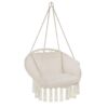 Fauteuil Suspendu Tectake 800708 en Coton pour Jardin - Design Relax, 1 Place, Convient pour Intérieur et Extérieur, Coussins Confortables Inclus - Disponible en Plusieurs...