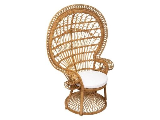 Fauteuil Takta en rotin blanc