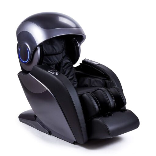 GLOBAL RELAX® | Fauteuil de Massage 5D Kronos Édition Limitée | Noir | Pressothérapie, Aromathérapie, Luminothérapie, Thermothérapie, Son Bluetooth 3D | Effet Gravité Zéro | Espace