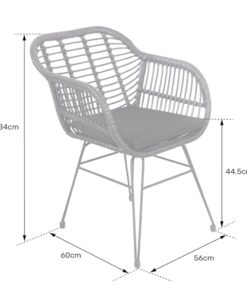 Lot de 2 fauteuils Cinta en rotin