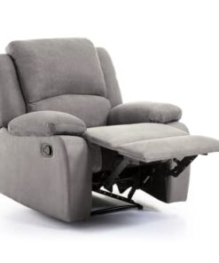 LOUNGITUDE - FAUTEUIL DE RELAXATION MANUEL - Inclinaison ajustable - En Microfibre - Gris - Détente